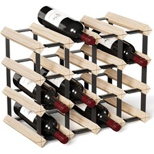 Weinregal Holz für 16 Flaschen, Stabiles Flaschenregal für Schrank, 41.4 x 22...