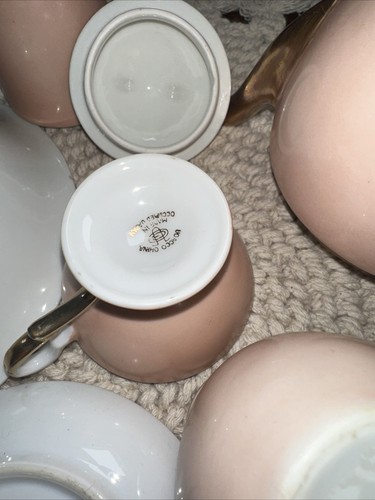RARE VINTAGE RICHARD GINORI TEA Demitasse SET Pink Gold Creamer Sugar Teapot B5 - Picture 16 of 16