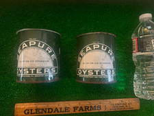 Lot of 2- Vintage Sea Pure Oysters Tins from the long-gone Lester and Toner