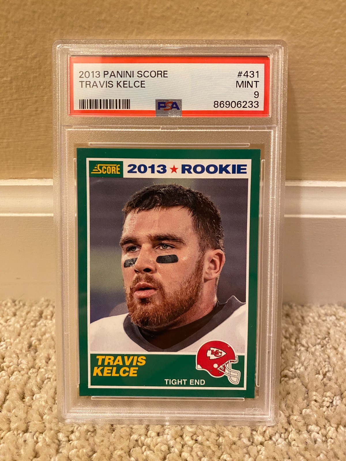 2013 Score Kansas City Chiefs Travis Kelce Rookie RC #431 PSA 9 Mint