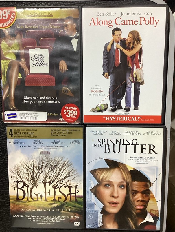 Romance Comedy Drama DVD Lot Along Came Polly Big Fish Seat Filler