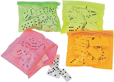 Plastic Dominoes in Vinyl CASE - Toys - 12 Pieces