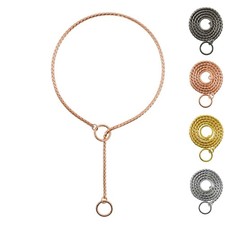 Heavy Duty Dog Choke Collar Slip Dog P Chain Snake Collar Plating Anti-Rust D...