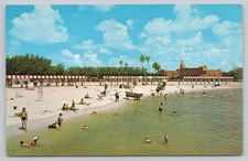 Vintage St. Petersburg Spa Beach Postcard with Vinoy Hotel Florida