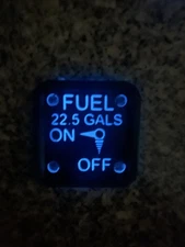 Glow In The Dark Cessna 150/152 Fuel Selector Placard 22.5 Gallons MC0410218-10