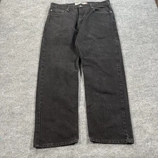 Vintage Levi’s Jeans Mens Fits 35x28 Black 505 Regular Fit Straight Leg Y2K