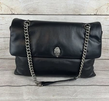 Kurt Geiger London Kew Leather Shoulder Bag Tote Black Leather XXL