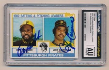 MADLOCK CANDELARIA 1983 Topps Signed #291 PIRATES Autographed Auto CGC / JSA 10