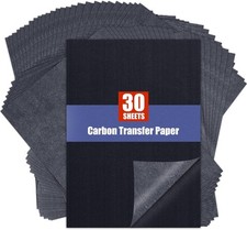 Carbon Paper for Tracing Transfer-Paper Pad, 30 Pcs Black Graphite Copy Paper fo