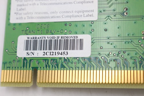 TEAN T1 94V-0 PCI ETHERNET PHONE CARD 3525 Genuine Original Industrial Lathe - Picture 5 of 6