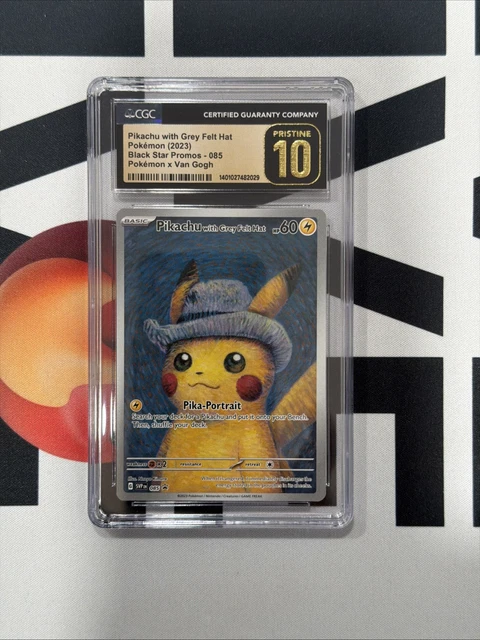 Pokemon Pikachu with Grey Felt Hat Van Gogh FA Promo SVP EN 085 CGC 10 Pristine