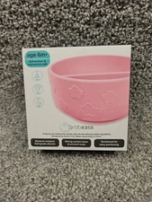 Grabease Divided Silicone Strong Suction Bowl  Self Feeding Age 6m+ Pink Bin- B1