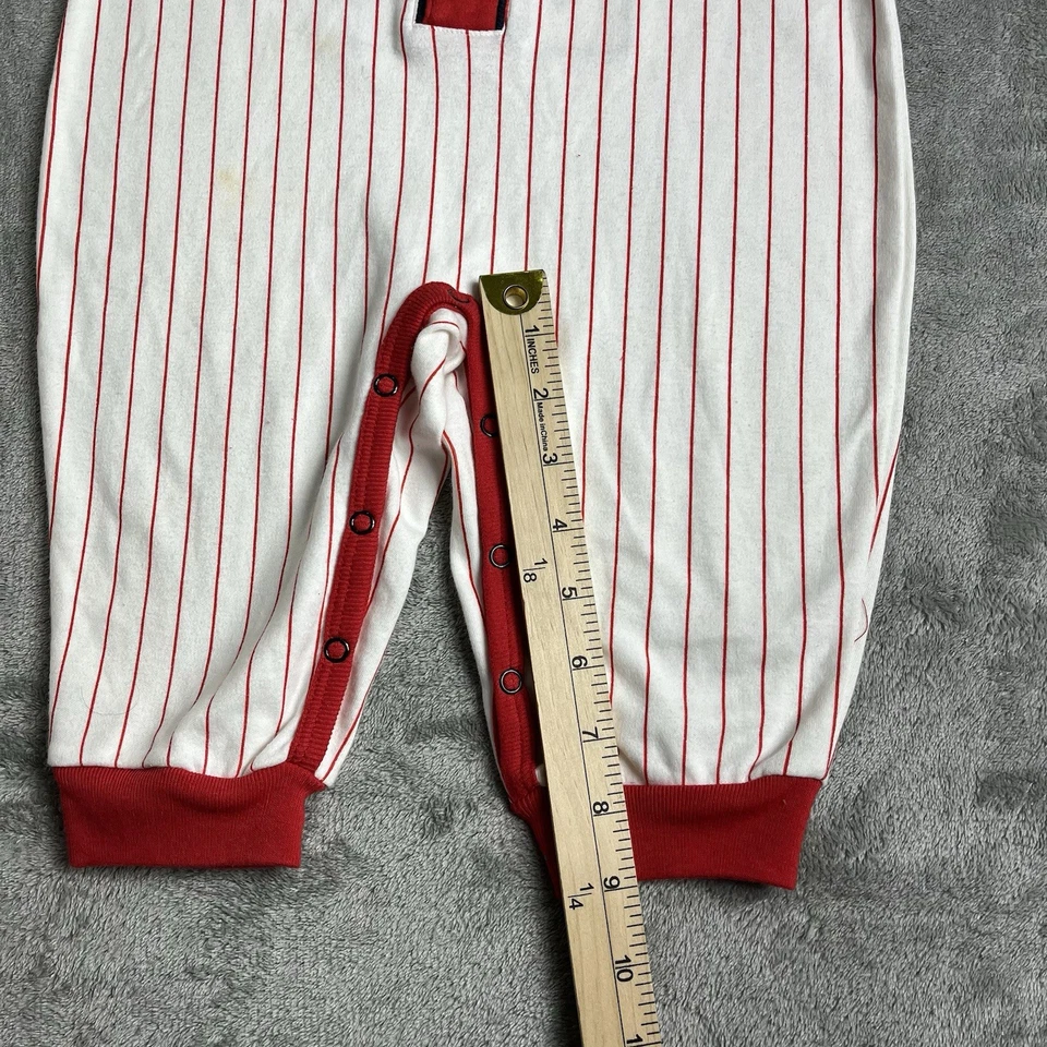Mameluco de bebé vintage de los Medias Rojas de Boston por niño atleta #24 Manny Ramírez 12 Mos Foto 3 de 4