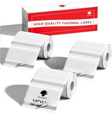 3 Rolls 40*30mm Transparent Sticker Thermal Printer Paper for Phomemo M110/M200