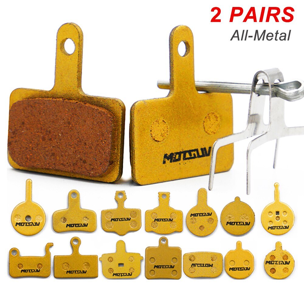 2Pairs Bike disc Pad Bike Hydraulic Disc Brake Pad all metal oil
