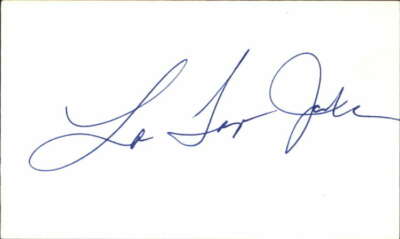 ラト－ヤジャクソン、サイン色紙 Latoya Jackson Singer Signed 3