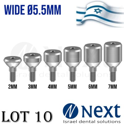 Menge x 10 Heilkappe Abutment breit 5,5 mm