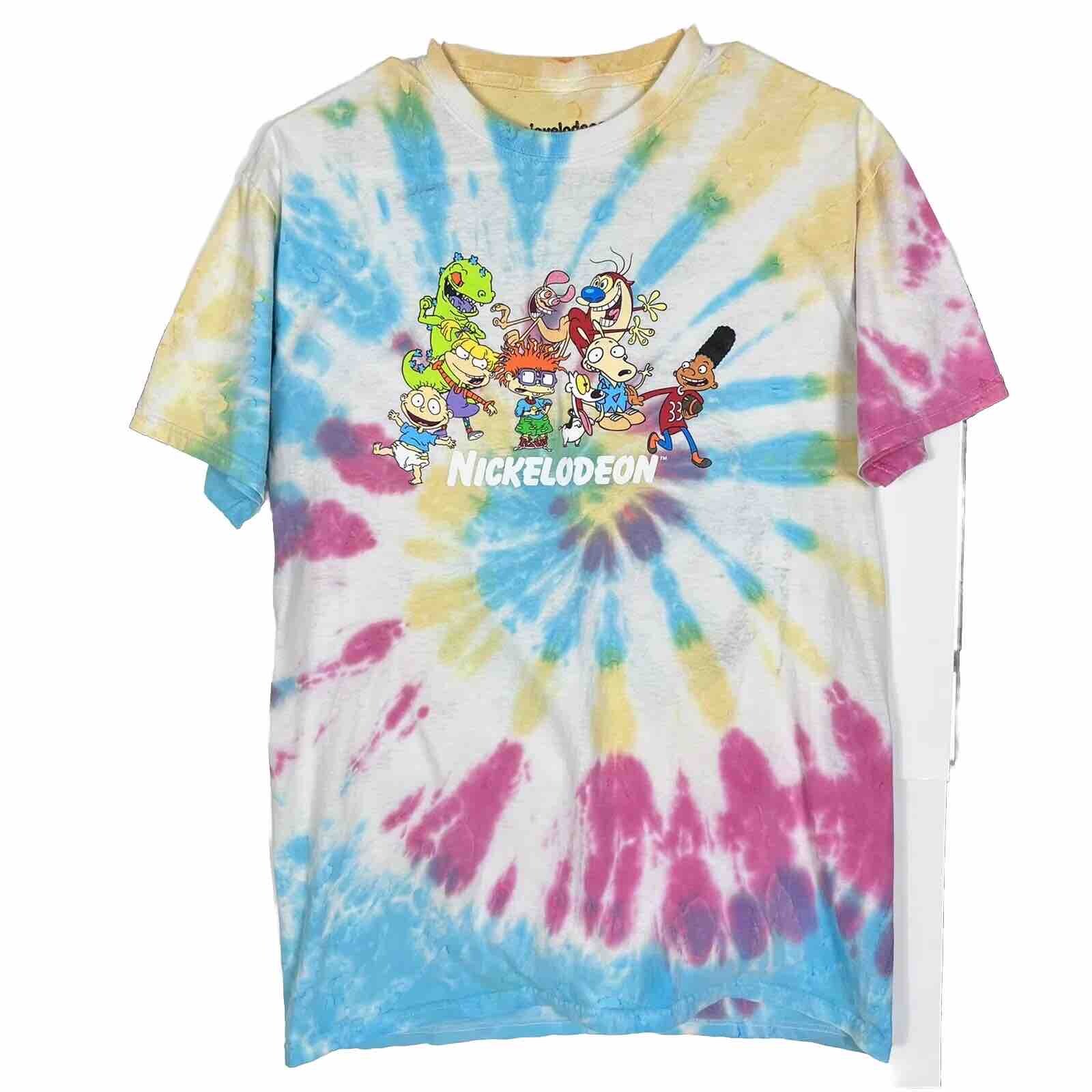 Nickelodeon (Size M) Tie Dye T-Shirt Rugrats Colorful Cartoon Graphic Unisex