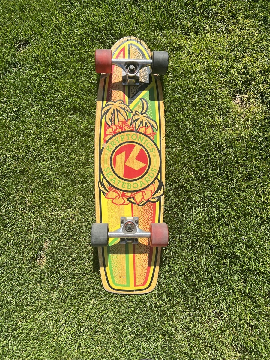 Kryptonics Complete Cruiser Skateboard Palm Trees Yellow Orange