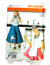 Simplicity Sewing Pattern 3847 Size HH 6,8,10,12 Andrea Schewe Misses Costumes