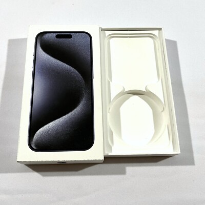 BOX ONLY Apple iPhone 15 Pro Blue Titanium 128GB A2848 MTQQ3LL/A 