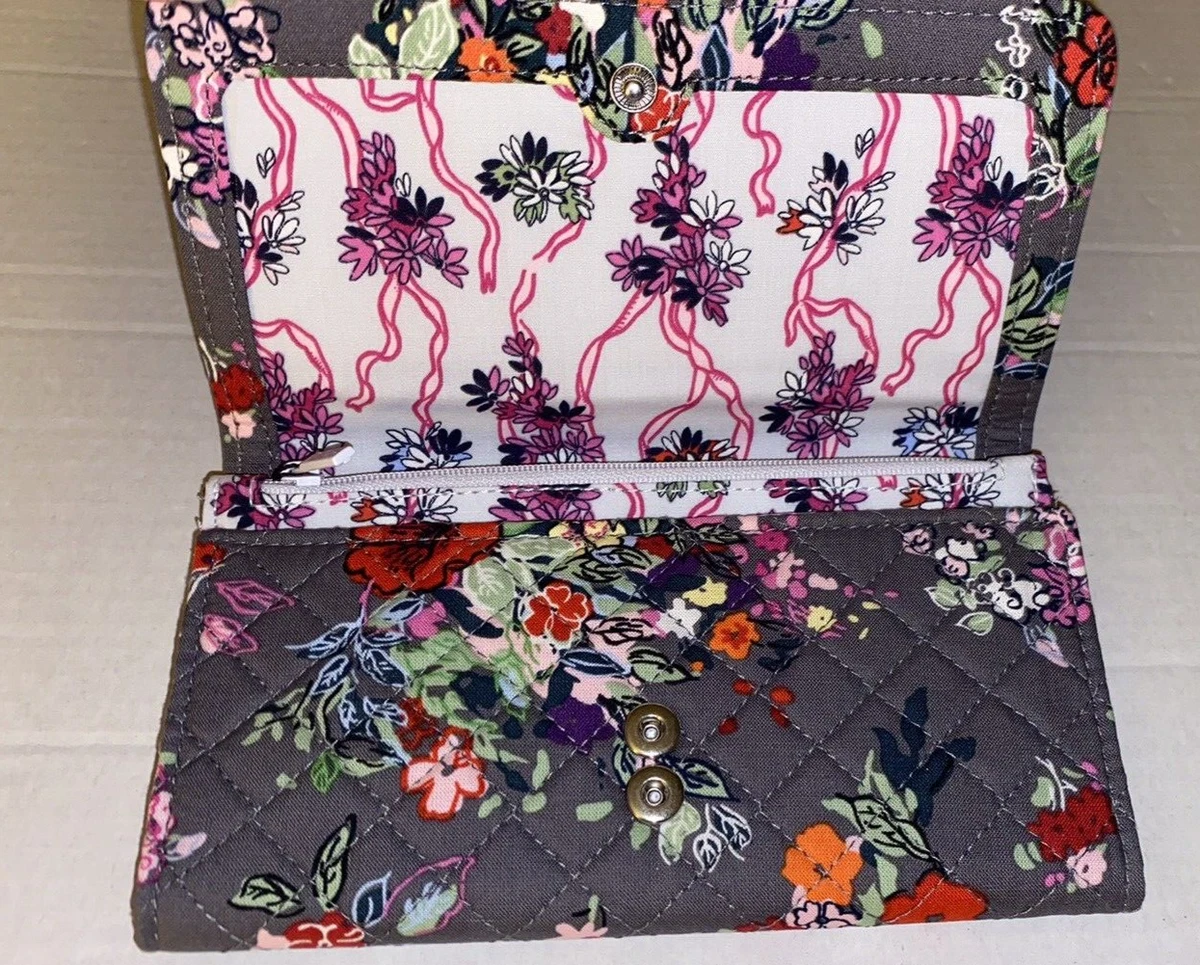 Vera Bradley Hope Blooms Trifold Clutch Wallet NWT