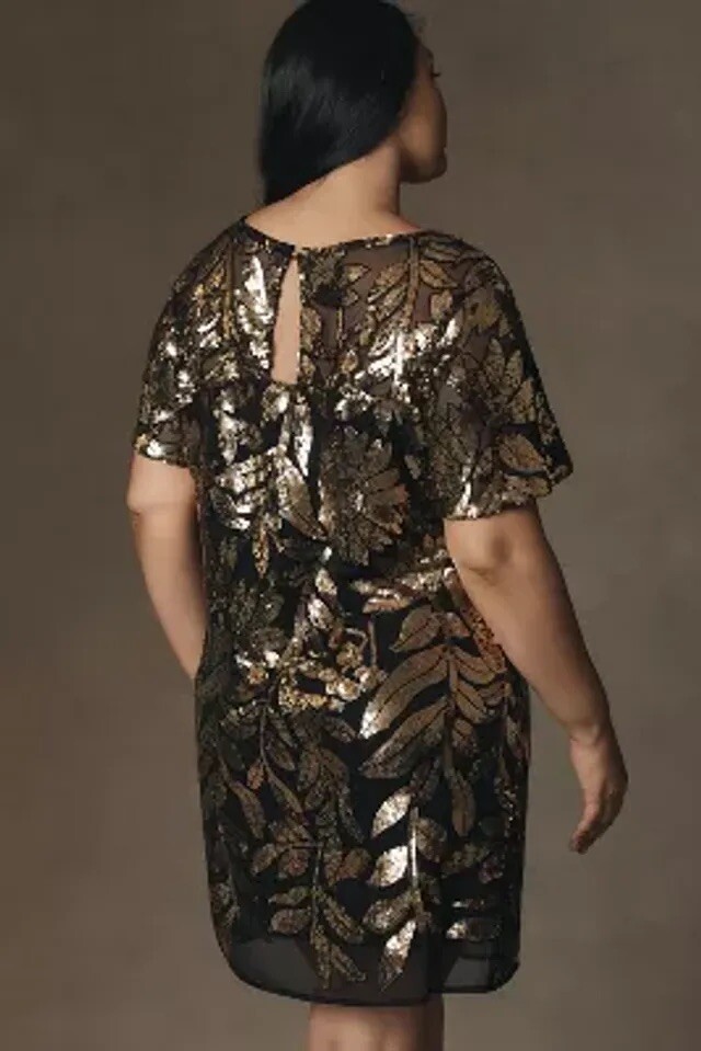 maeve short-sleeve sheer embellished mini dress Maeve | Dresses | Maeve Shortsleeve Sheer Embellished Mini Dress