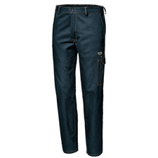 PANTALONE PANTALONI DA LAVORO SYMBOL BLU NAVY MULTITASCHE CERNIERA E BOTTONE