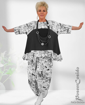 Myo-Lagenlook Oversize Long-Big-Camicia Tunica Turchese 46485052545658 284538983559 - Foto 7