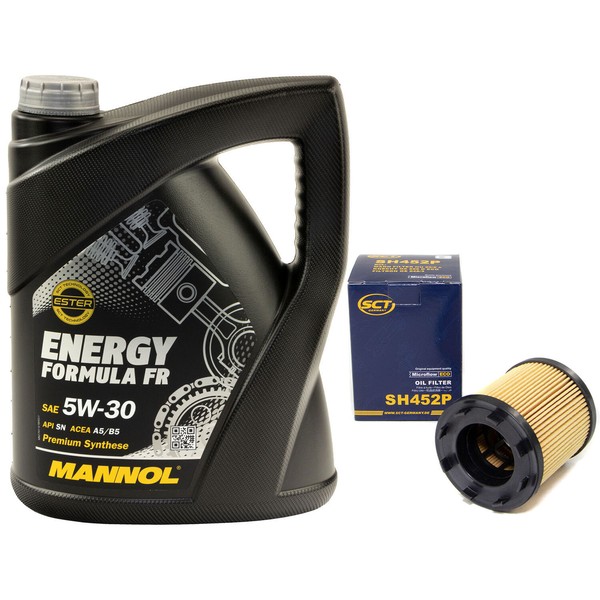 MotoröL Set 5W30 5 Liter + ÖLfilter SH 452 P FüR Chevrolet Malibu-image