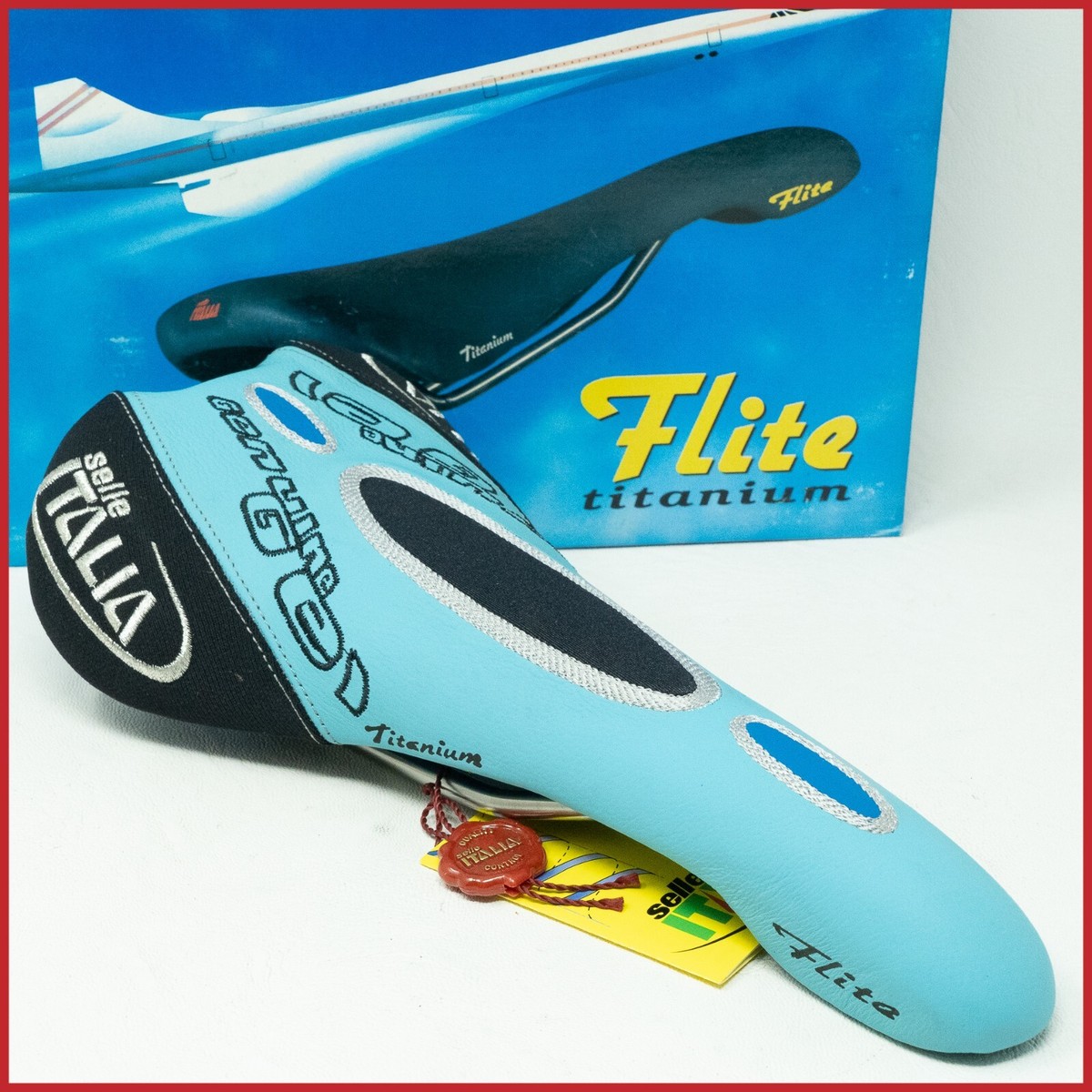 NOS SELLE ITALIA FLITE TITANIUM VINTAGE SADDLE SEAT ROAD