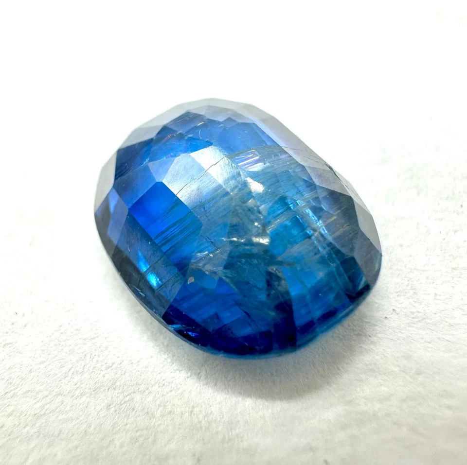 Blue Kyanite Sapphire Gemstone, Natural Kyanite Cut Loose Gemstone 5.2 Ct 11x9mm - Image 2 of 4