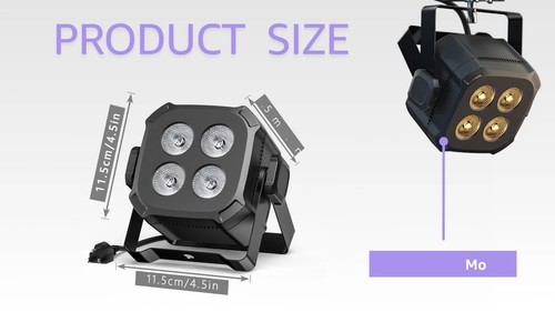 Mini 4LED 80W Par Can Light RGBWYP+CYAN DMX Strobe DJ Disco Party Stage Lighting - Video 1 of 1