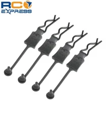 Hot Racing BODY CLIP RETAINERS 1/8 SCALE (4) Black BWP39E01