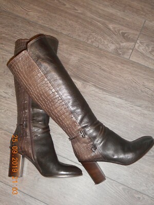 VERO CUOIO Designer Osvaldo Rossi Leder Stiefel braun, 40 Neuw