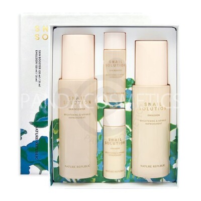 [NATURE REPUBLIC] Snail Solution Skincare Special Set (Skin Booster + Emulsion)