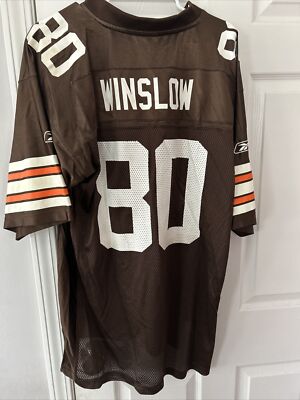 Brown short sleeve jersey Cleveland Browns #80 Winslow NFL size L