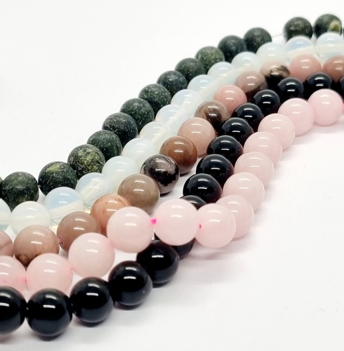 x5 Strands Gemstone Beads Jewellery Craft Beads Stones - 8mm Round - Picture 6 of 12