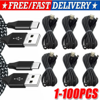 Lot USB-C to USB C Type-C Fast Charging Data SYNC Charger Cable Cord 3/6FT LONG