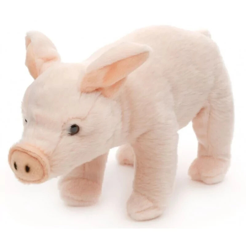 Peluche Cochon rose 23 cm UNITOYS, le doudou anti-stress doux et lavable