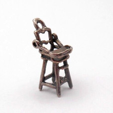 Infant Highchair Sterling Silver 925 Baby EUC .83g Charm Pendant 5/8