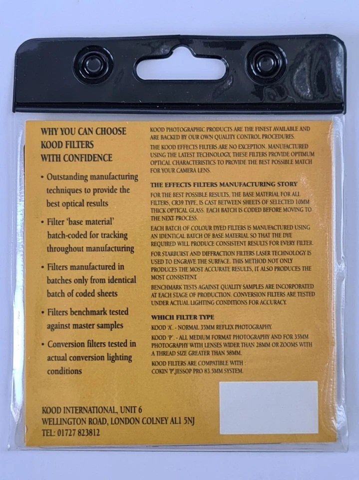 Kood GT2 Dark Tobacco Gradient Pro Series Effects Filter, 100 x 85mm, Never Used - Image 2 of 4