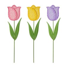 Glitzhome Easter Yard Signs Decorations Outdoor 3 Pack 24" H Metal Happy East...