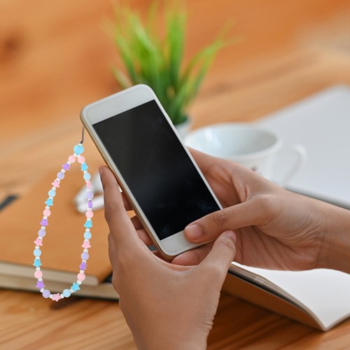 Handyriemen Perlenbesetztes Handy-Schlüsselband Handy-Schlüsselband-Anhänger - Zdjęcie 11 z 12