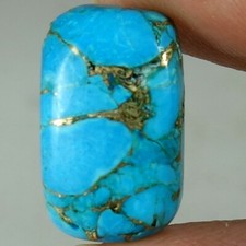 Natural Sky Blue Copper Turquoise Cushion Cab Gemstones 07.40Cts 10x 17x 05mm