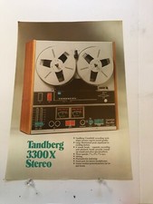 ORIGINAL TANDBERG 3300X STEREO TAPE DECK PRODUCT BROCHURE D810