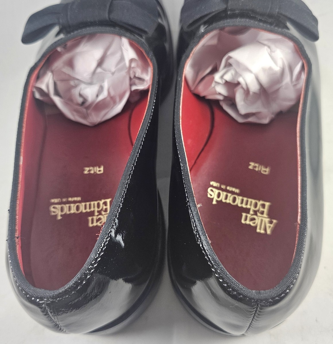 Allen Edmonds Ritz Tuxedo Bow Loafers Mens 11.5 AA Black Patent Leather USA s-l400.jpg main image 3