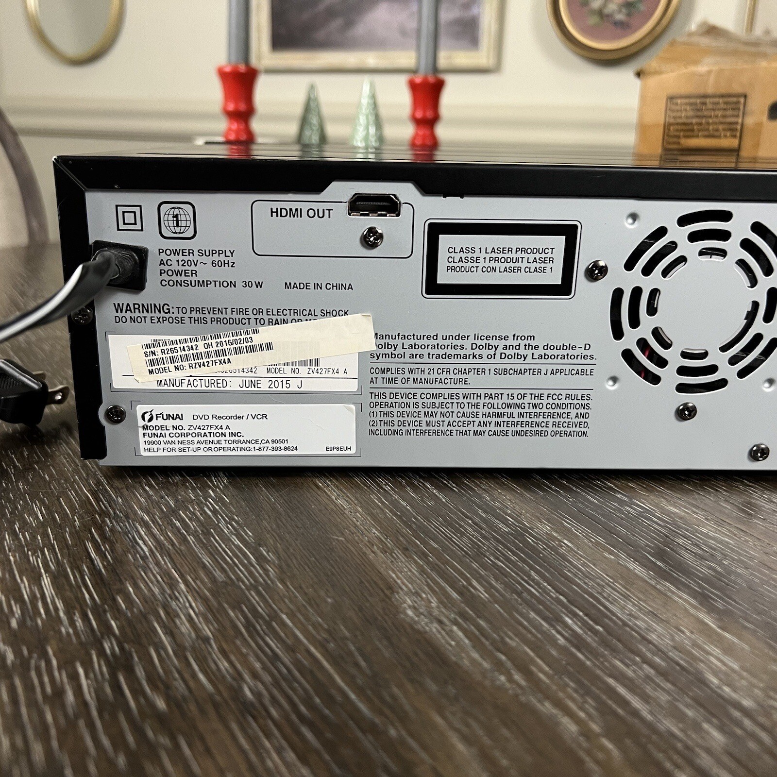 FUNAI ZV427FX4 A DVD Recorder Player VCR Combo HDMI Original Box