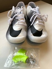 NIKE ZOOM JA FLY 3 TRACK SPIKES 865633-001 WHITE GRAY BLACK SIZE 12.5US