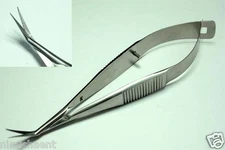 SS Gills Vannas Scissors Angled 85 MM Optometry 11mm blades Sharp Pointed Tips